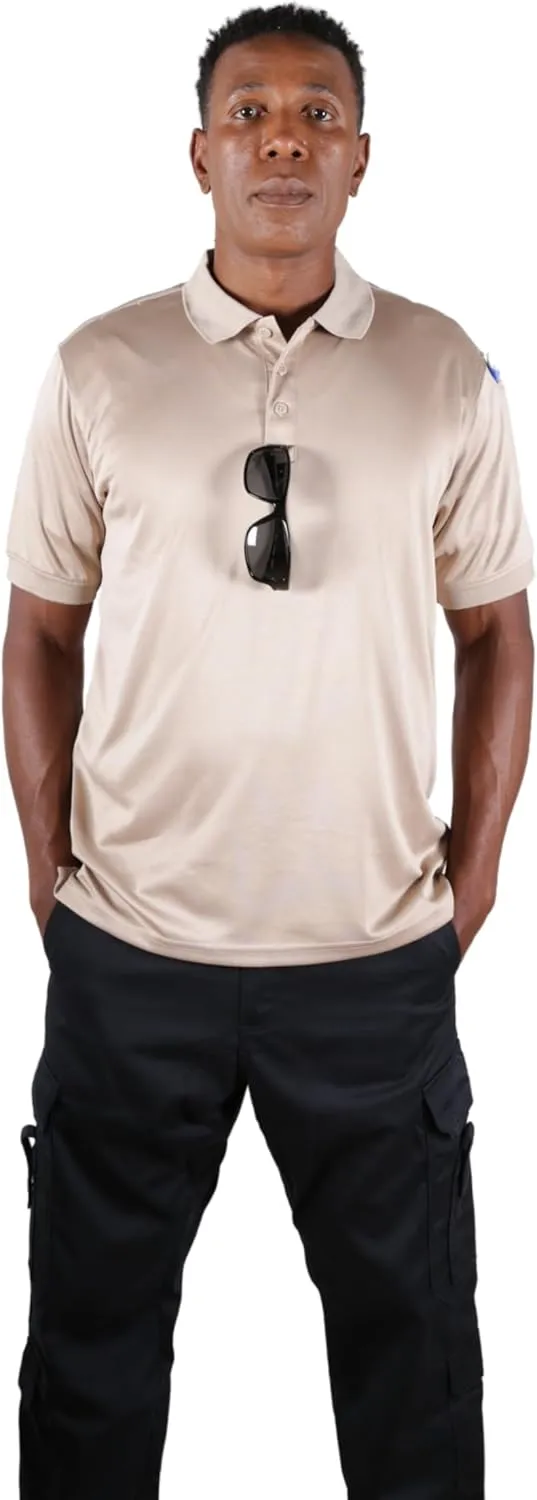 First Class Men's Tactical Performance Polo Shirt, Moisture Wicking, Quick Dry, Lightweight, Short Sleeve Polo Shirt