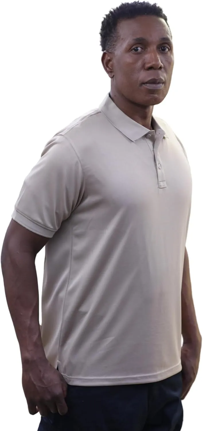 First Class Men's Tactical Performance Polo Shirt, Moisture Wicking, Quick Dry, Lightweight, Short Sleeve Polo Shirt