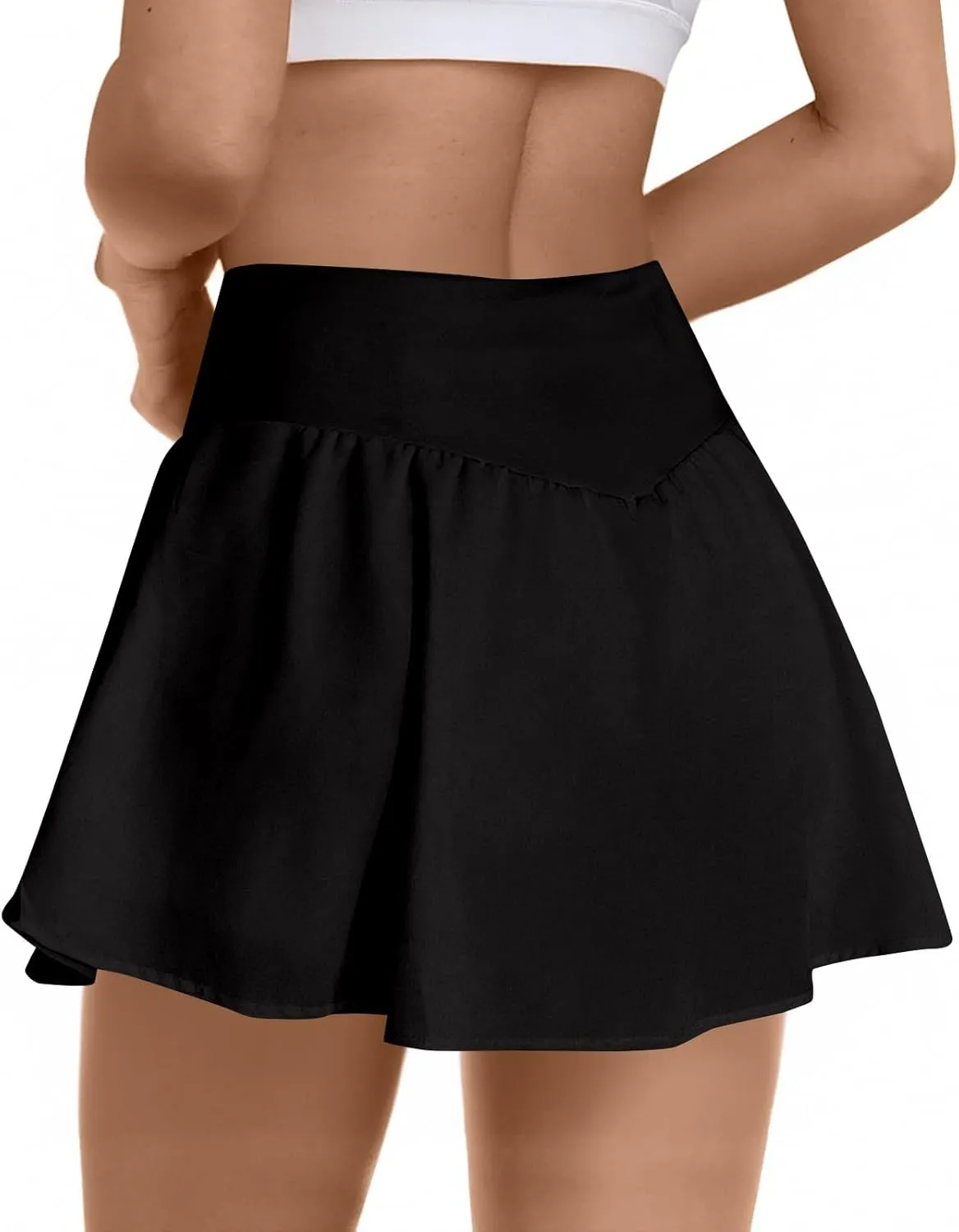 Flowy Tennis Skirt for Women with Shorts High Waisted Golf Skirts with Pockets Workout Athletic Skort Skorts