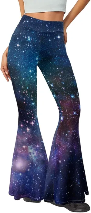 Forchrinse Music Piano Flared Pants for Women Wide Leg Pants Stretchy Yoga Leggings Bootcut Causal Pazallo Pants,XS-2XL