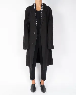 FW16 Oversized Black Hartman Wool Coat Sample