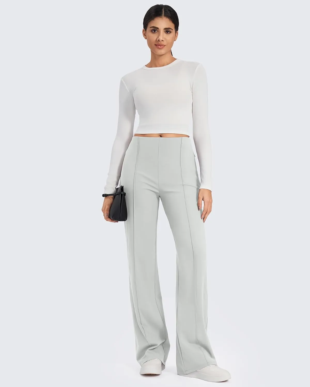 G4Free Wide Leg Pants for Women Yoga Pants with Pockets Stretchy Business Casual Dress Pants Loose Petite/Regular/Tall