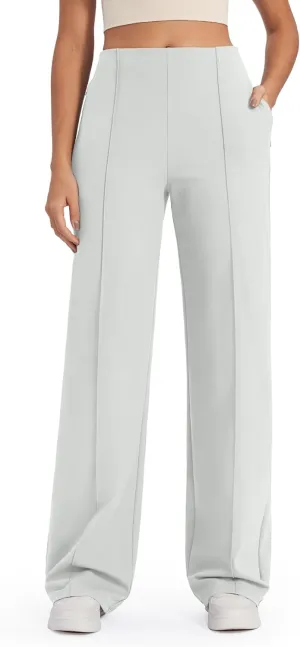 G4Free Wide Leg Pants for Women Yoga Pants with Pockets Stretchy Business Casual Dress Pants Loose Petite/Regular/Tall