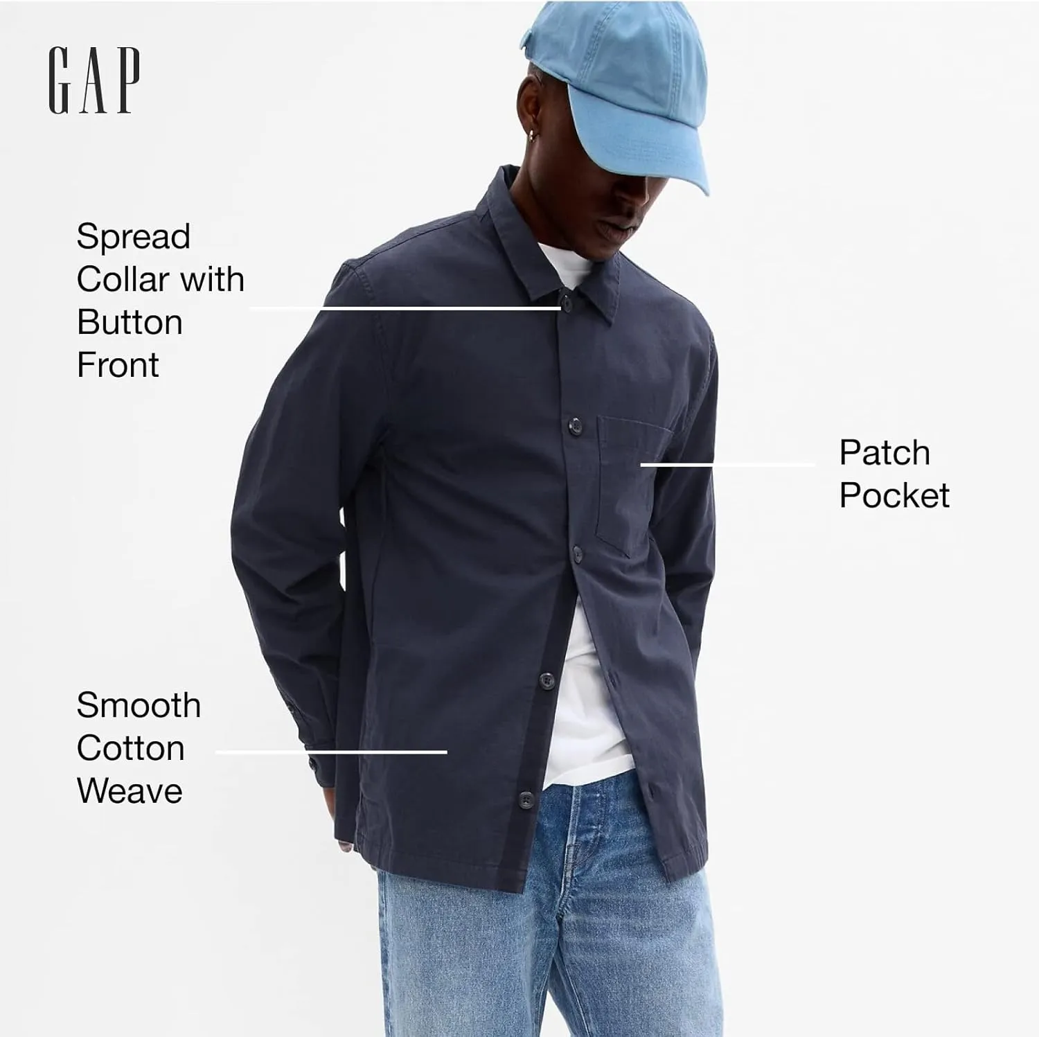 GAP Men's Utility Shirt Jacket Coat