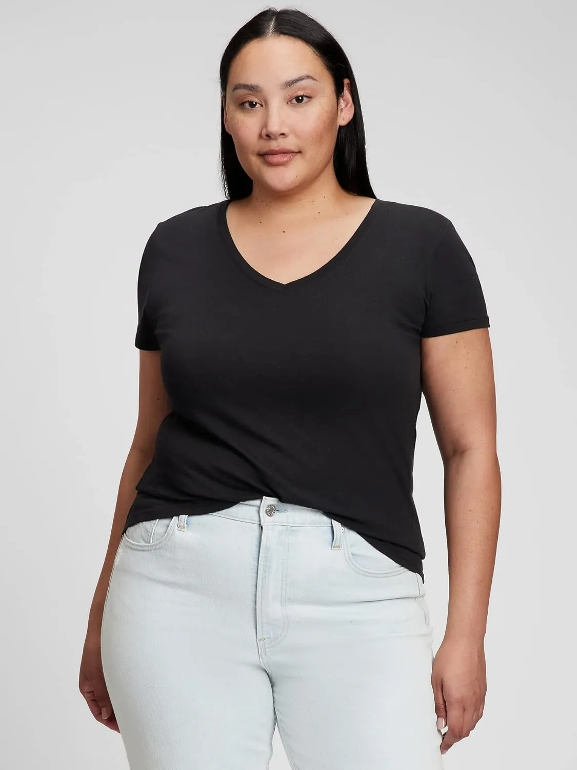 GAP Women's 2-Pack Favorite V-Neck Tee T-Shirt
