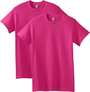 Gildan mens Heavy Cotton T-shirt, Style G5000, Multipack Shirt, Heliconia (2-pack), X-Large US