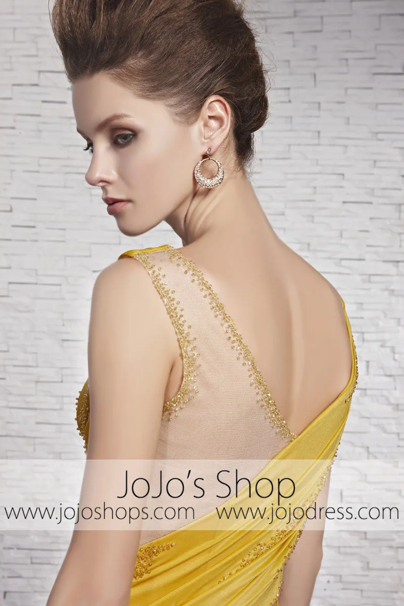 Grecian Gold Goddess Formal Beauty Pageant Evening Dress CX881383