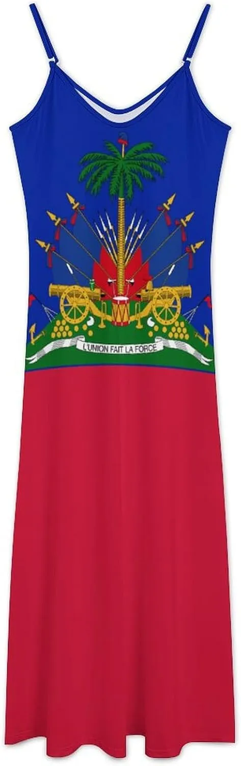 Guyana Flag Women Summer Camisole Long Skirt, Beach Skirt, Suspender Dress, Fishtail Skirt