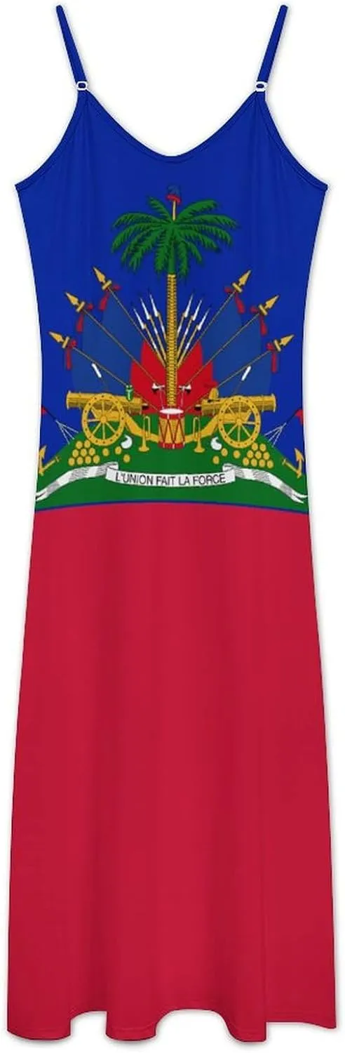 Guyana Flag Women Summer Camisole Long Skirt, Beach Skirt, Suspender Dress, Fishtail Skirt