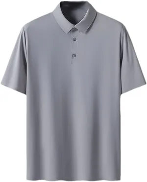 Hamthuit Men Polo Shirt Business Solid Breathable Quick Dry Mens Slim Fit Stretch Golf Tee Shirt