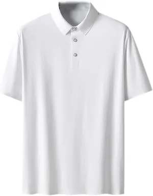 Hamthuit Men Polo Shirt Business Solid Breathable Quick Dry Mens Slim Fit Stretch Golf Tee Shirt
