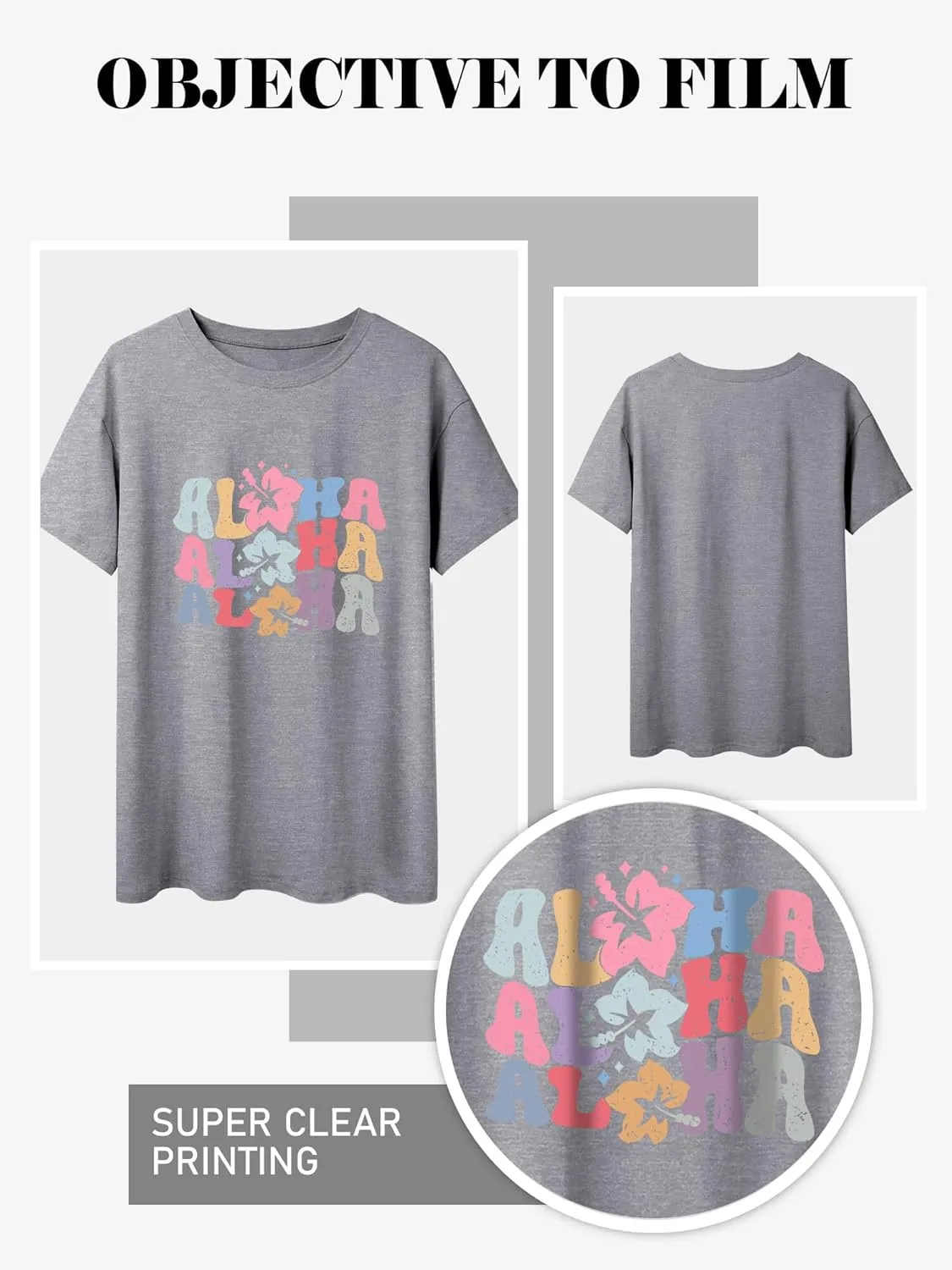 Hawaiian Shirts Women Oversized Aloha Shirt Flower Graphic Short Sleeve Family Vacation Beach T-Shirt Tops
