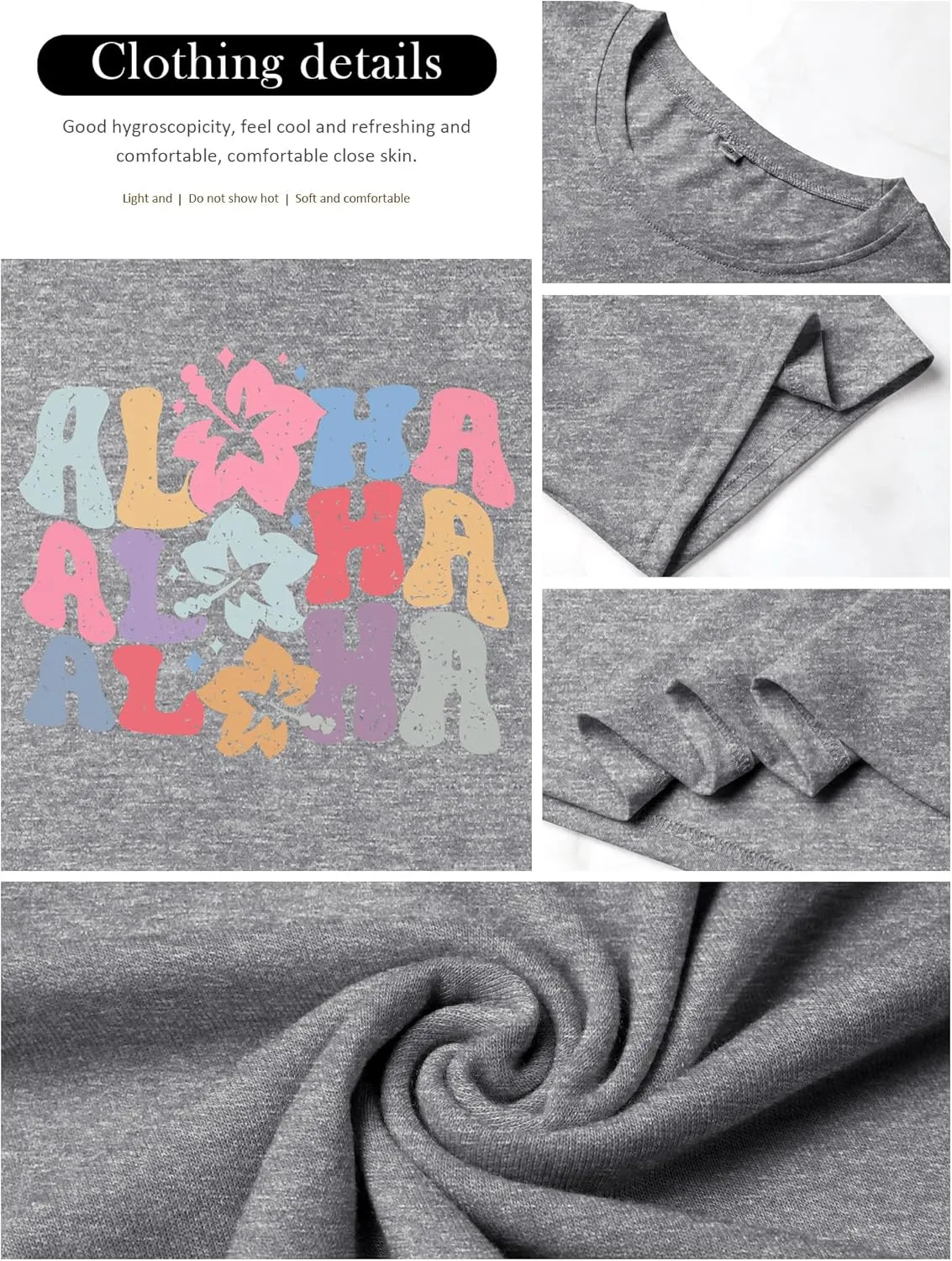 Hawaiian Shirts Women Oversized Aloha Shirt Flower Graphic Short Sleeve Family Vacation Beach T-Shirt Tops