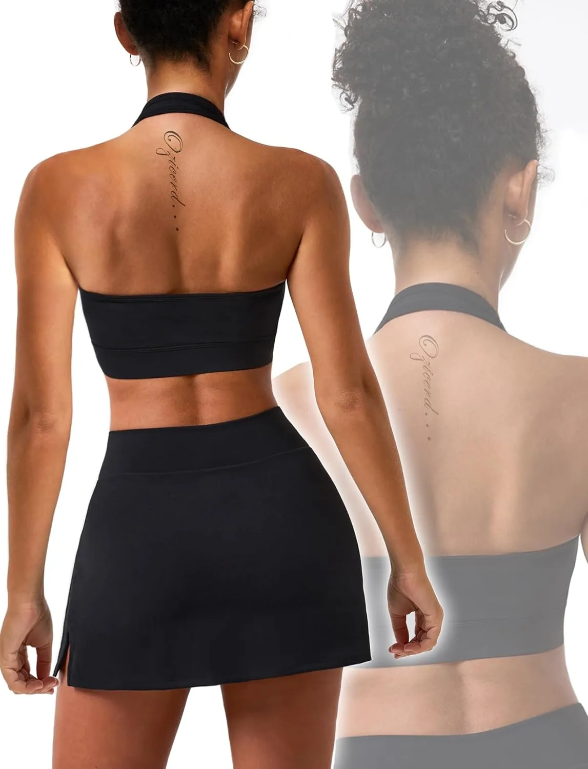 High Waisted Golf Skort Tennis Skirt for Women Bodycon Mini Skirt Short Pickleball Athletic Skirt with Shorts