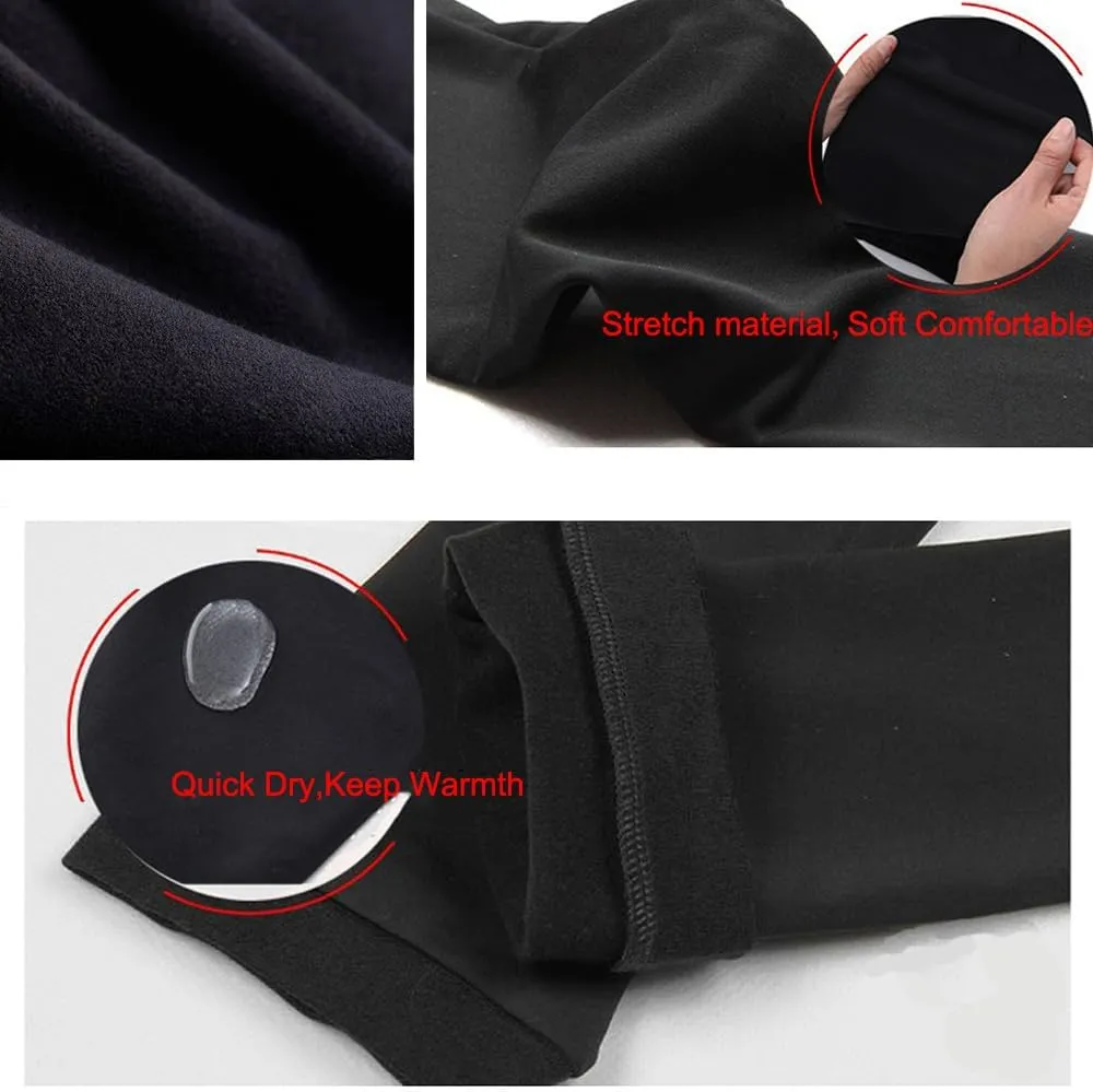 Ice Skating Pants Girls Women's Figure Skating Trousers Black Cross Straps Fleece Skating Leggings Children