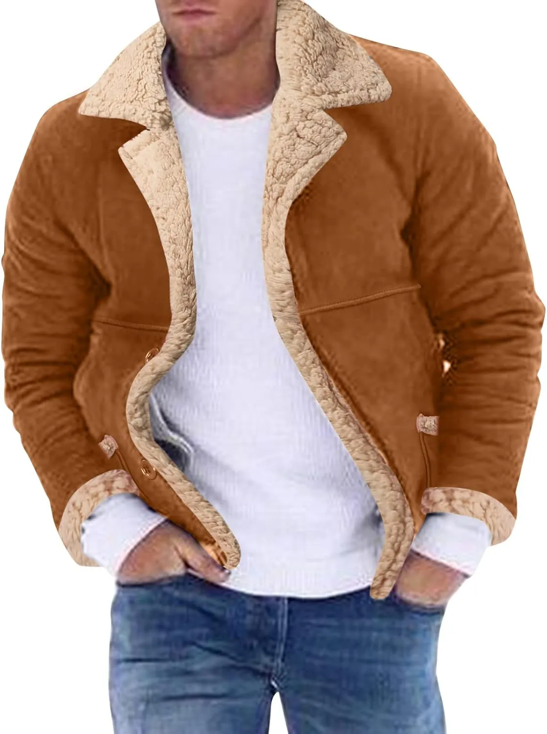 Jackets for Men Brown Leather Jacket Men's Trench & Rain Coats Mens Jackets Casual Stylish Men Winter Jacket Anime Jacket Chaquetas