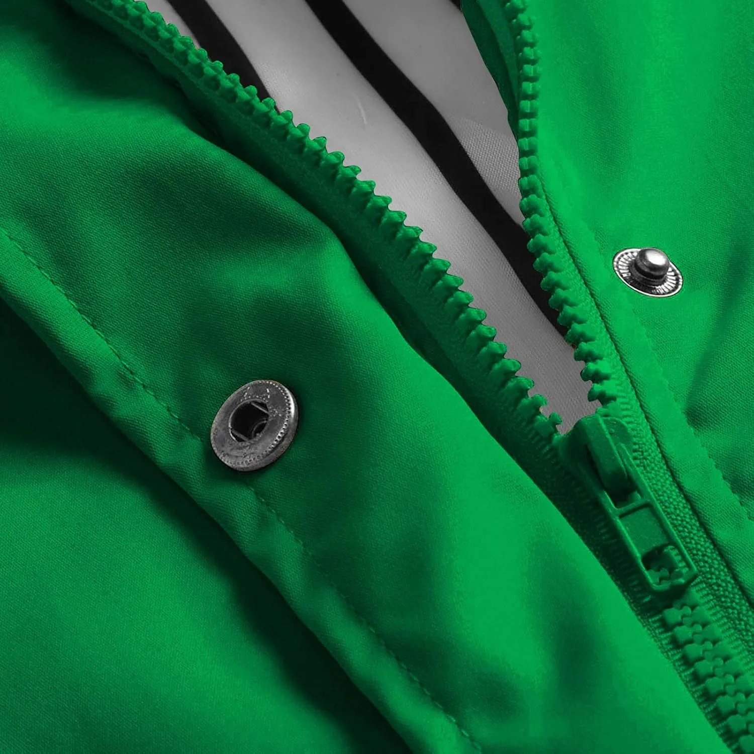 Jackets for Women Solid Zip Up Rain Jacket Button Hooded Raincoat Windproof Travel Outdoor Windbreaker with Pockets