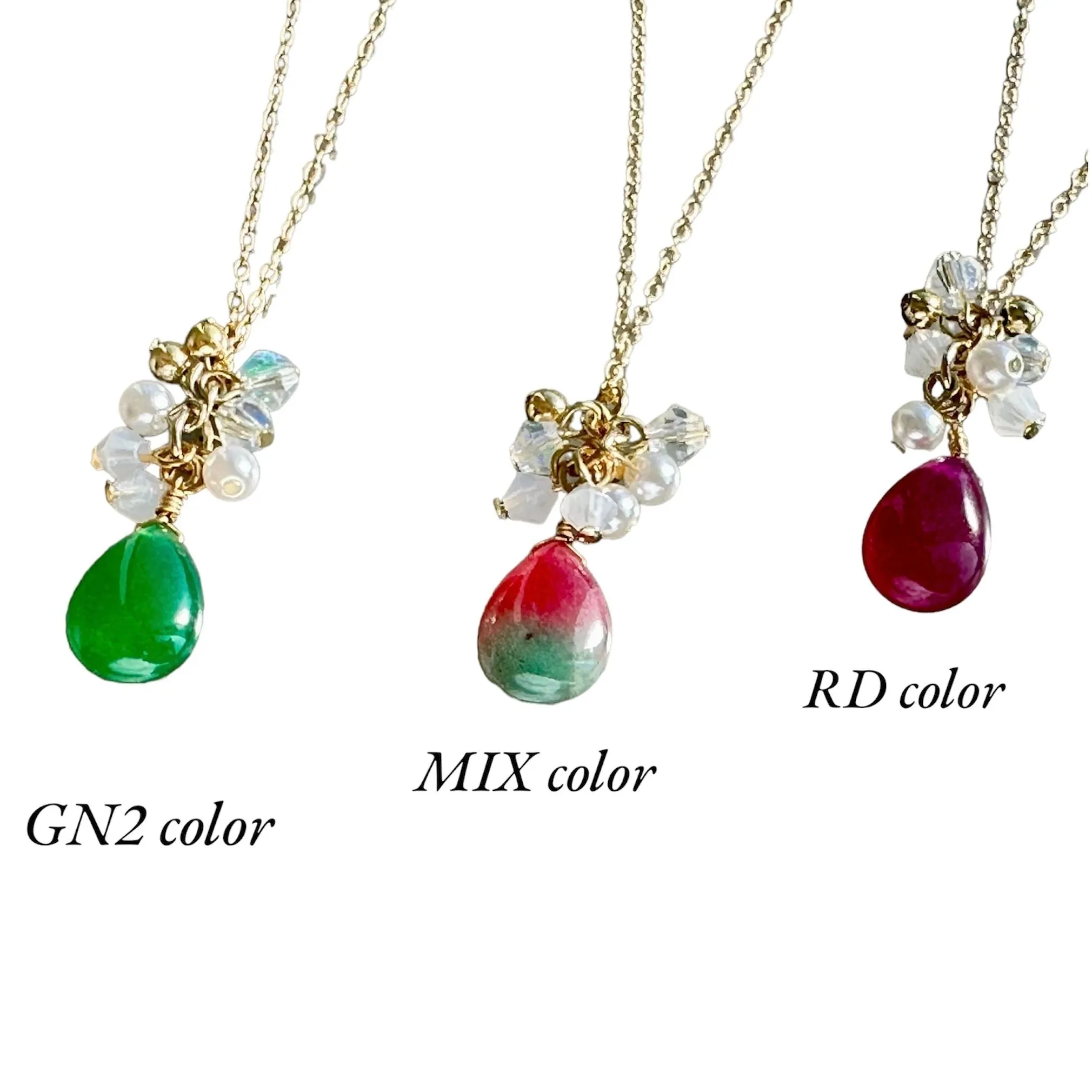 Jade Natural Stone Color Necklace