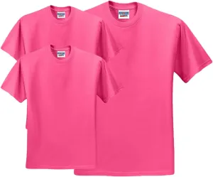 Jerzees Men's Black Heather Adult Short Sleeve Tee 3 Pack