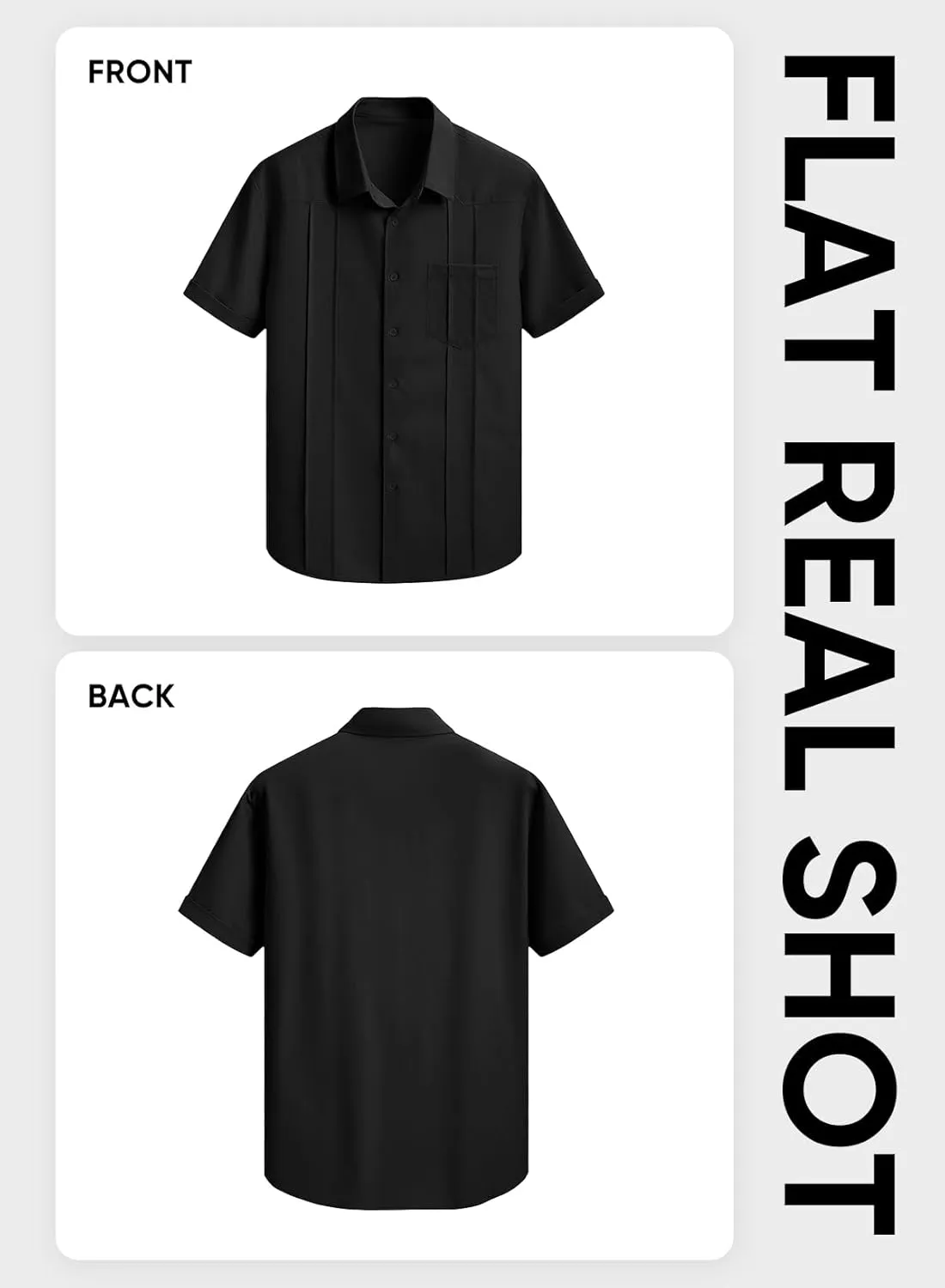 JMIERR Mens Guayabera Shirt Short Sleeves Casual Button Down Shirt Summer Beach Wedding Shirts with Pocket