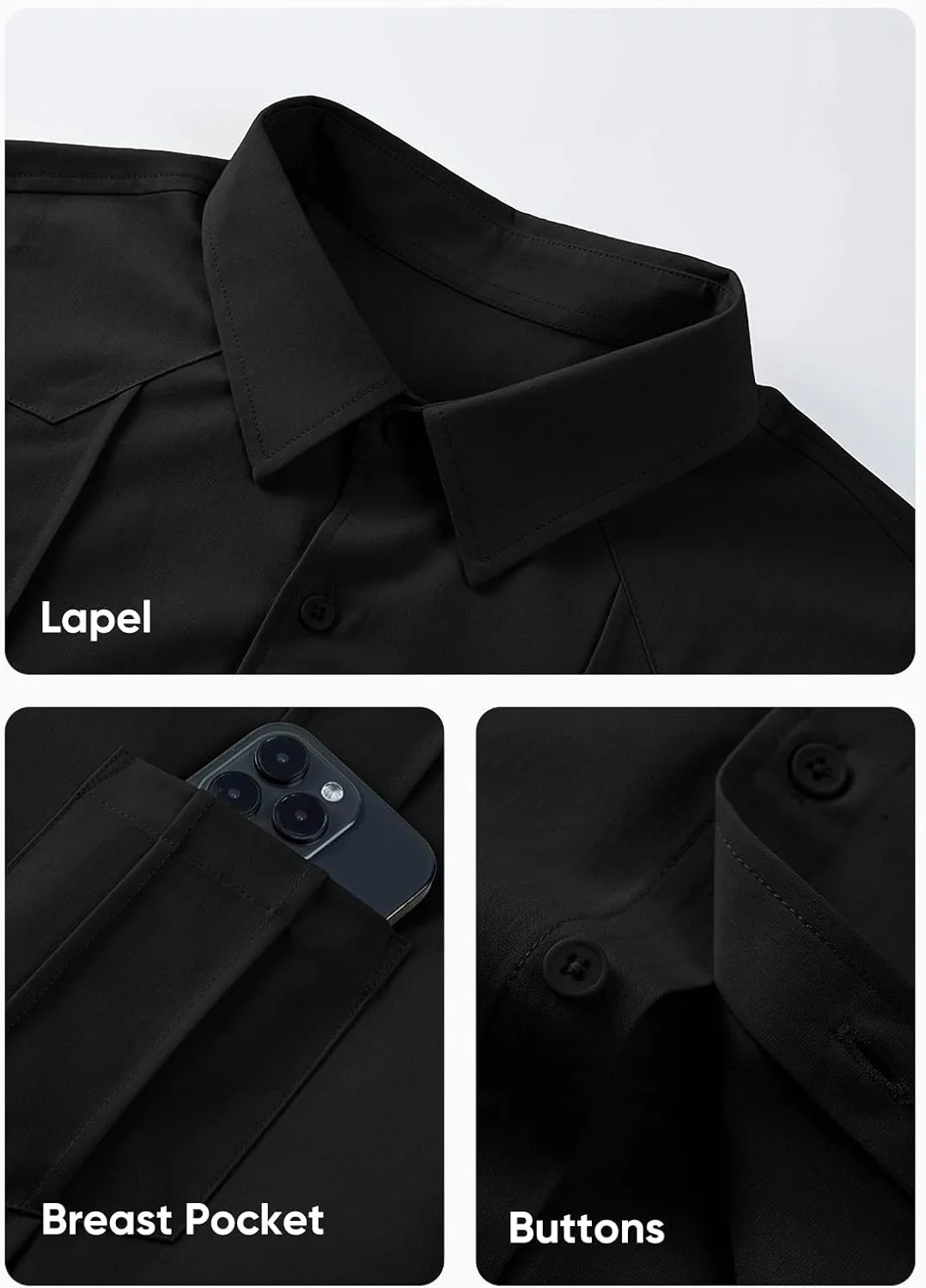 JMIERR Mens Guayabera Shirt Short Sleeves Casual Button Down Shirt Summer Beach Wedding Shirts with Pocket