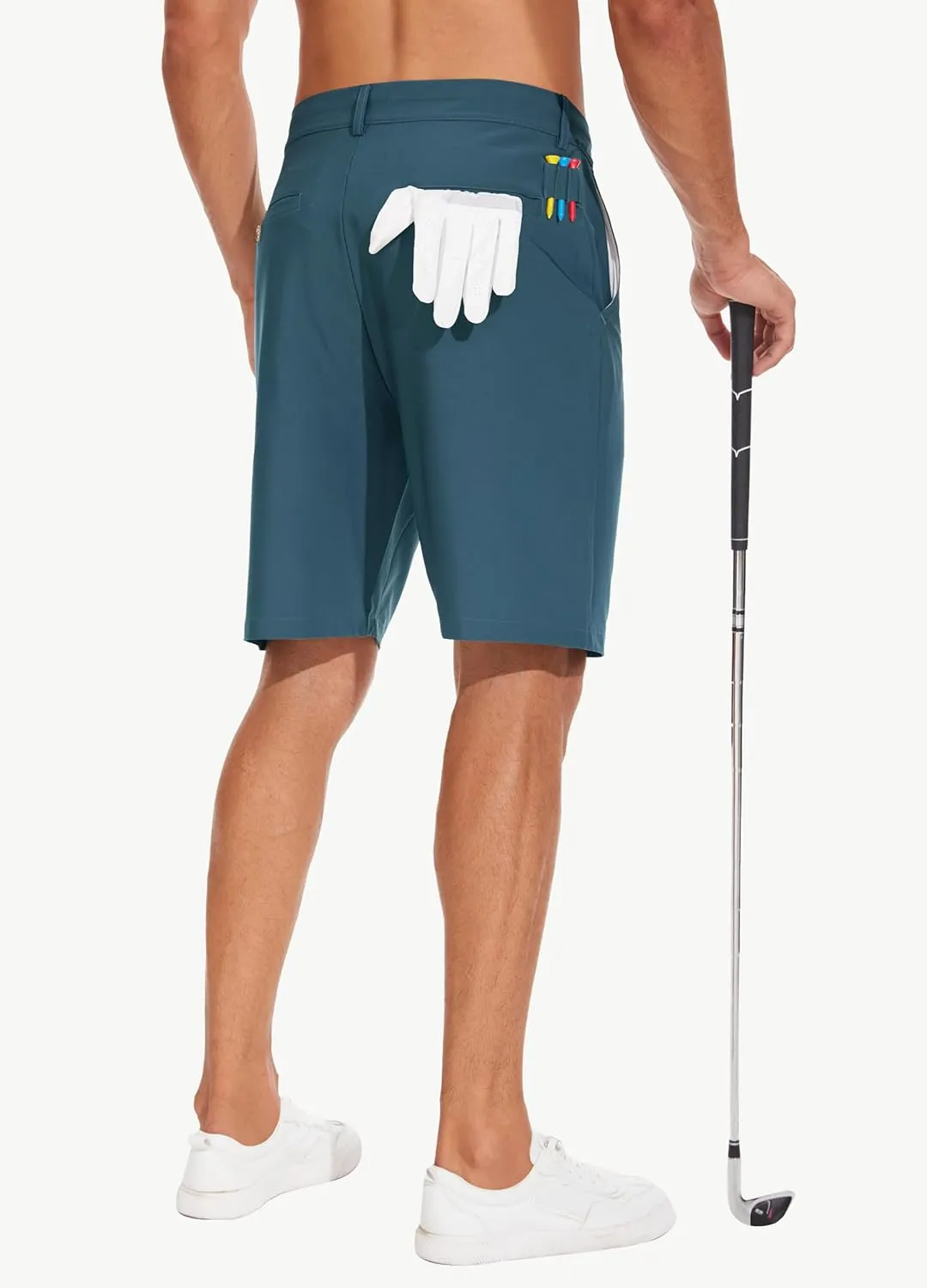 JWM Mens 7"/9" Stretch Golf Shorts - Lightweight Hybrid Casual Dress Work Flat Front Shorts with 5 Pockets Quick Dry UPF50
