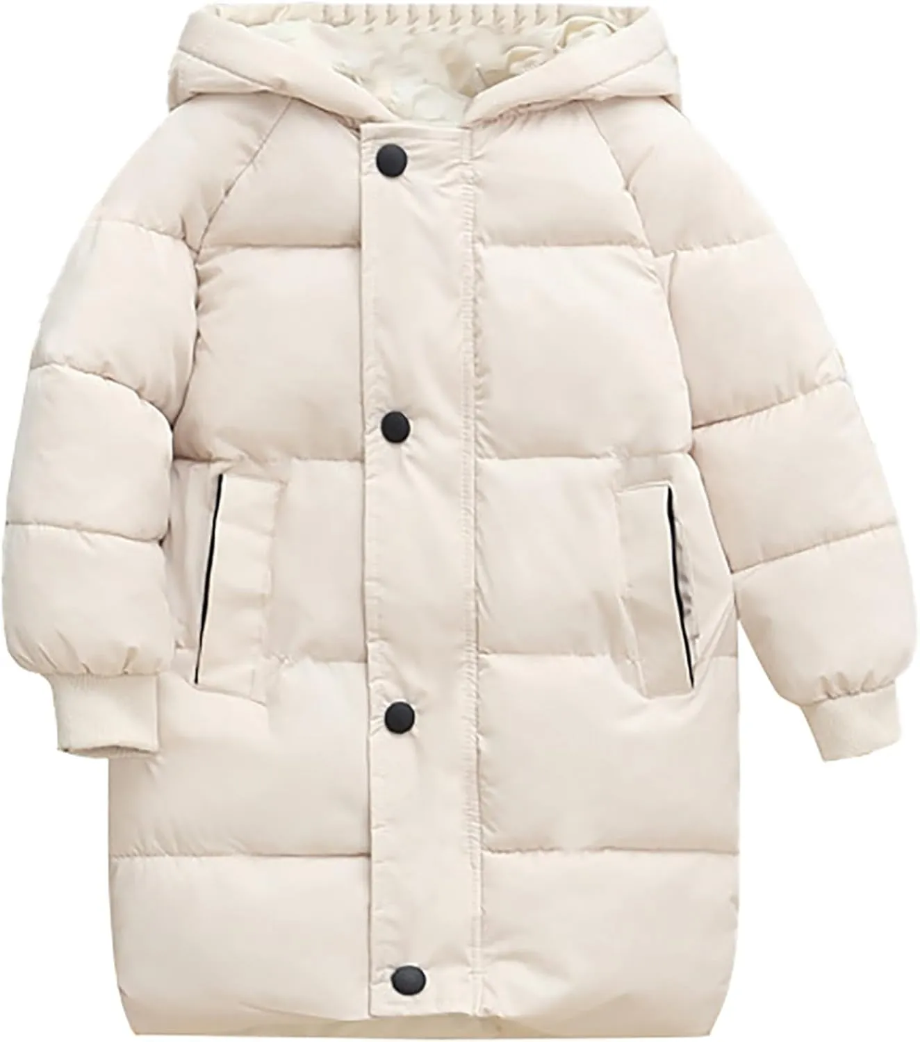 Kids Girls' Puffer Down Coat Winter Jacket Toddler Girls Long Cotton Padded Down Coat Overcoat for 3 to 9 Years