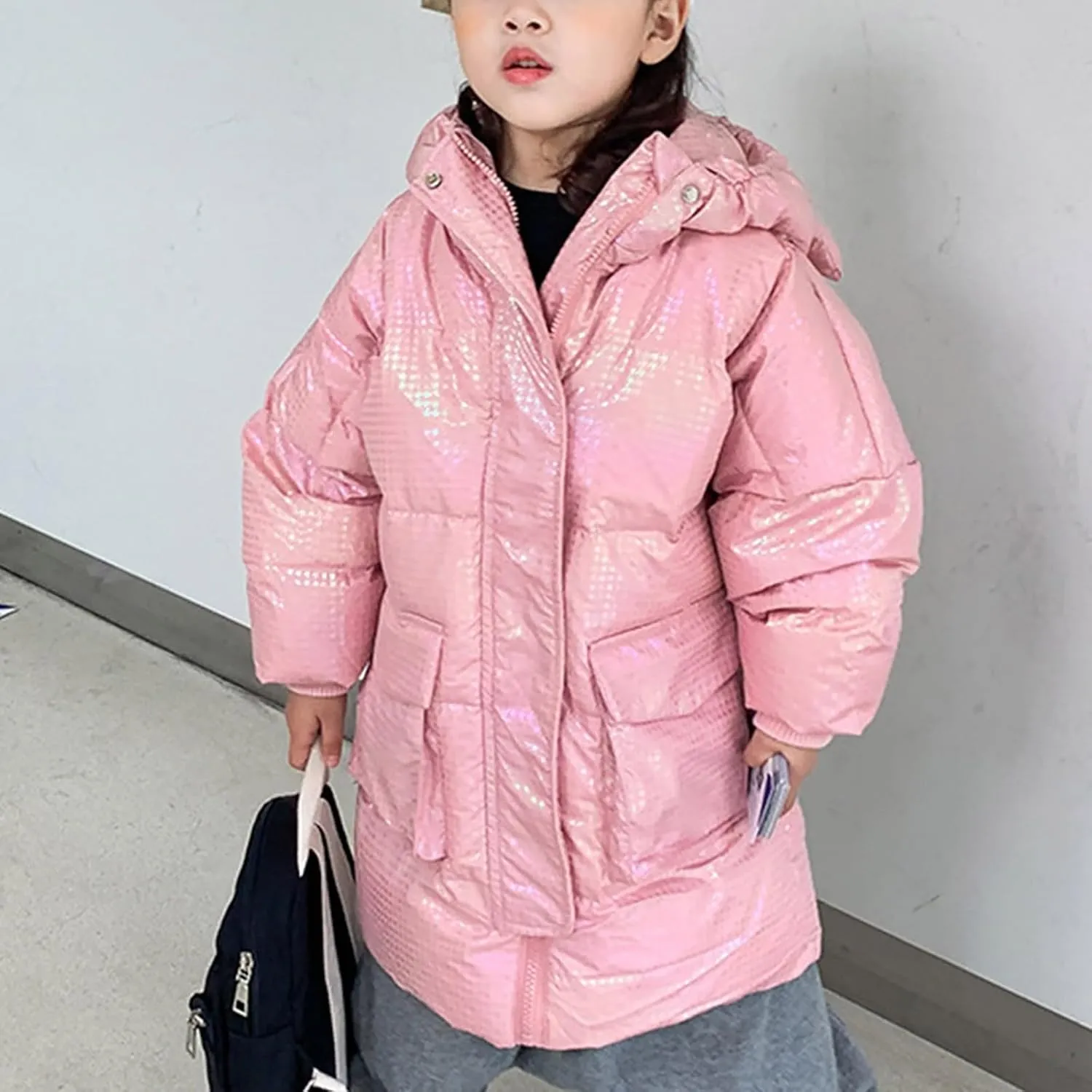 Kids Toddler Baby Girls Boys Winter Warm Thick Solid Cotton Long Sleeve Padded Jacket Coat Clothes Boys Fall Jacket