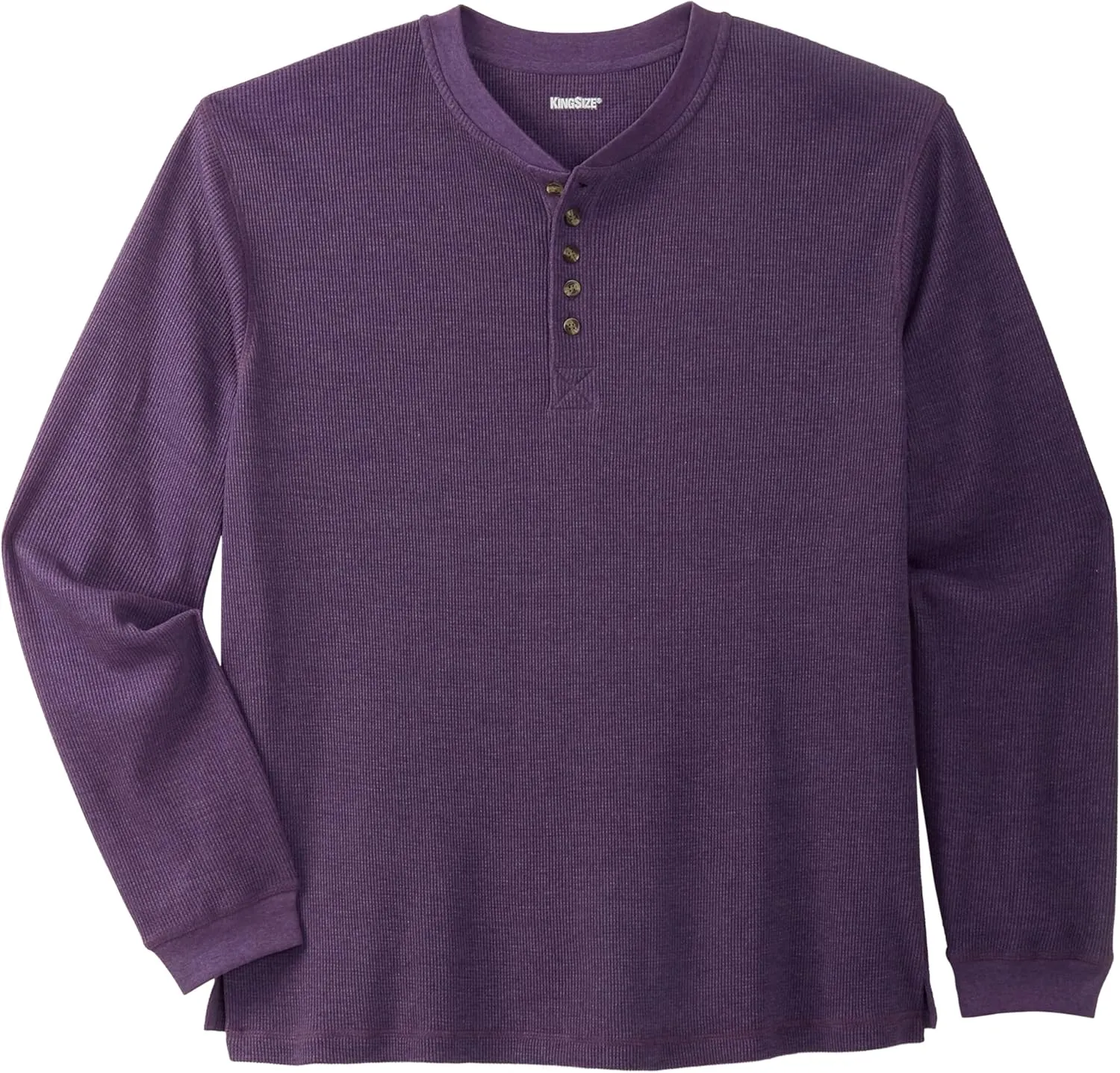 KingSize Men's Big & Tall Tall Waffle-Knit Thermal Henley Tee