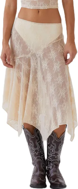 KMBANGI Womens Mesh Lace Long Skirt Asymmetrical Layered Ruffle Maxi Skirts Flowy Y2k See Through Midi Skirt Summer