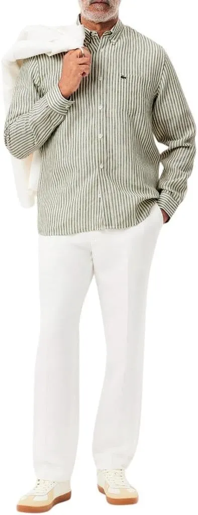 Lacoste Men's Regular Fit Linen Shirt