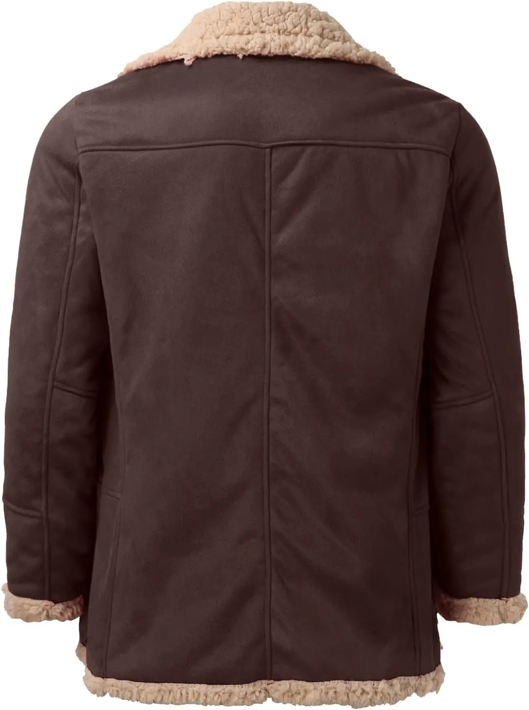 LCMTWX Mens Jackets And Winter Outerwear Single-breasted Solid Color Lapel Long Sleeve Coat Cardigan Plush Long Coat