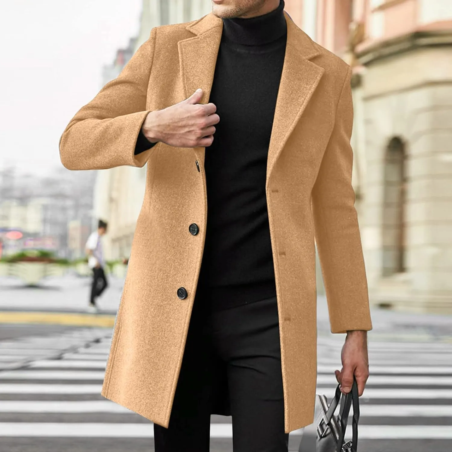 LCMTWX Men's Thicken Warm Winter Coat Coats Leisure Plus Size Hat Zip Pocket Cotton-Padded Warm Soft Winter Jackets for