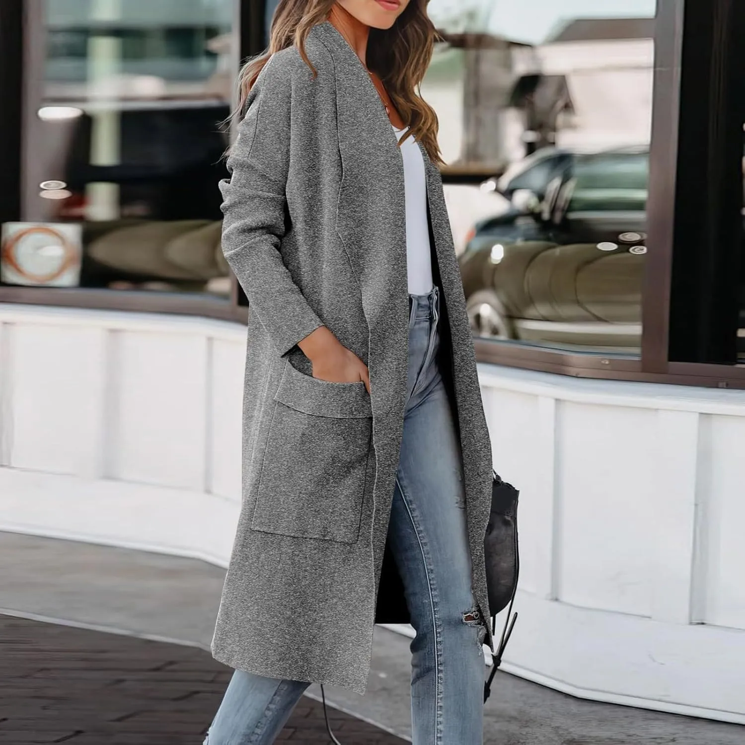 LCMTWX Women's 2023 Fashion Winter Coat Office Sleeveless Button Woolen Jacket Coat Winter Coat Women Womens Trench Coat
