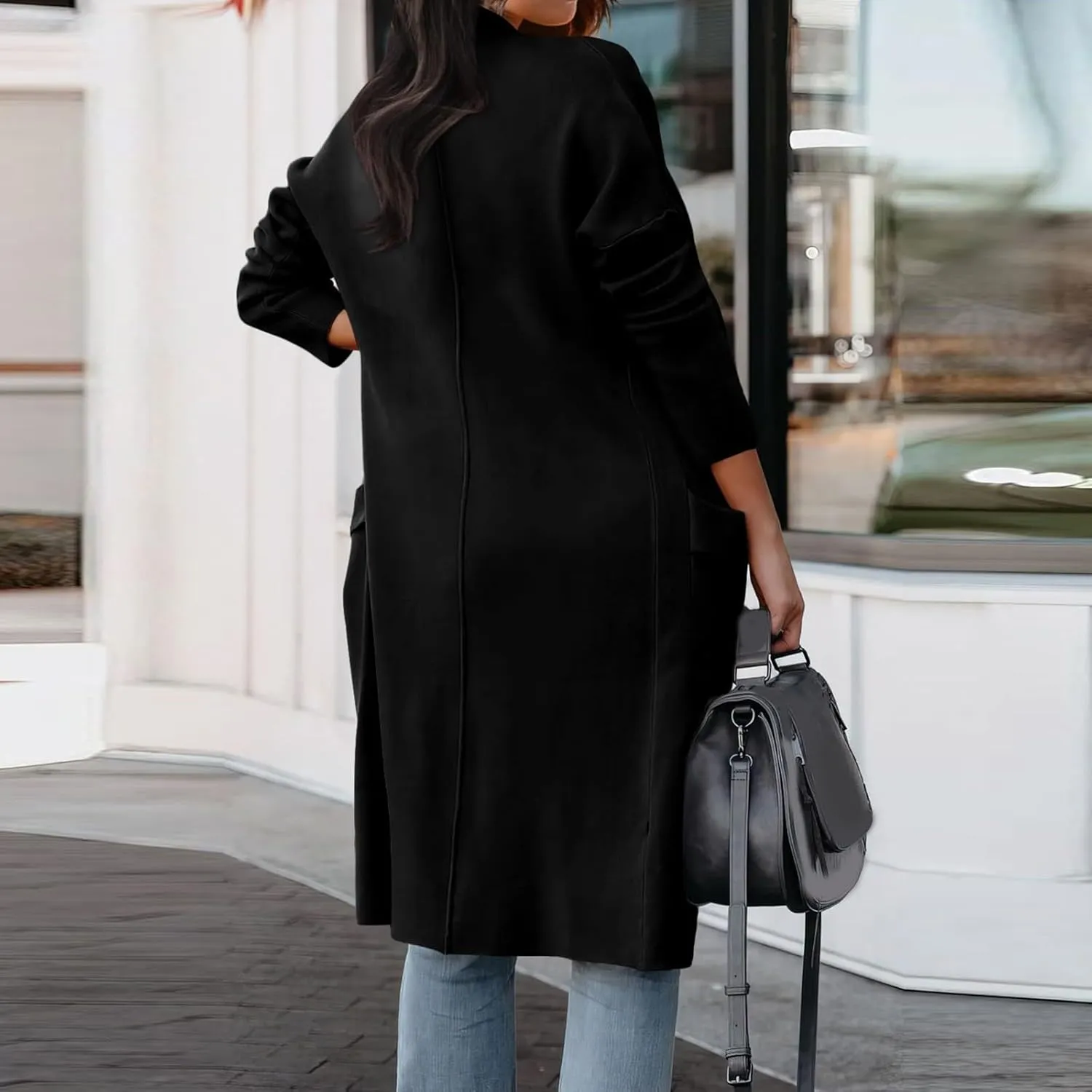 LCMTWX Women's 2023 Fashion Winter Coat Office Sleeveless Button Woolen Jacket Coat Winter Coat Women Womens Trench Coat