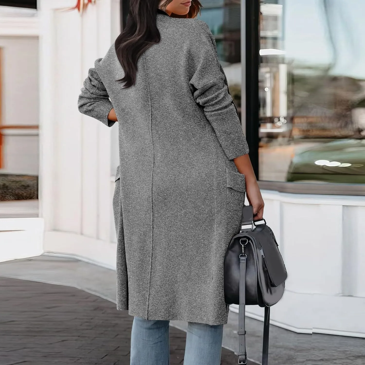 LCMTWX Women's 2023 Fashion Winter Coat Office Sleeveless Button Woolen Jacket Coat Winter Coat Women Womens Trench Coat