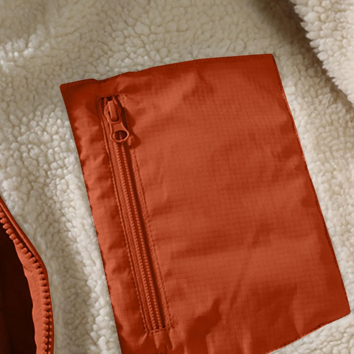 lcziwo Men's Reversible Puffer Jacket Sherpa Fleece Lined Warm Thick Quilted zip up Stand Collar cozy winter coat