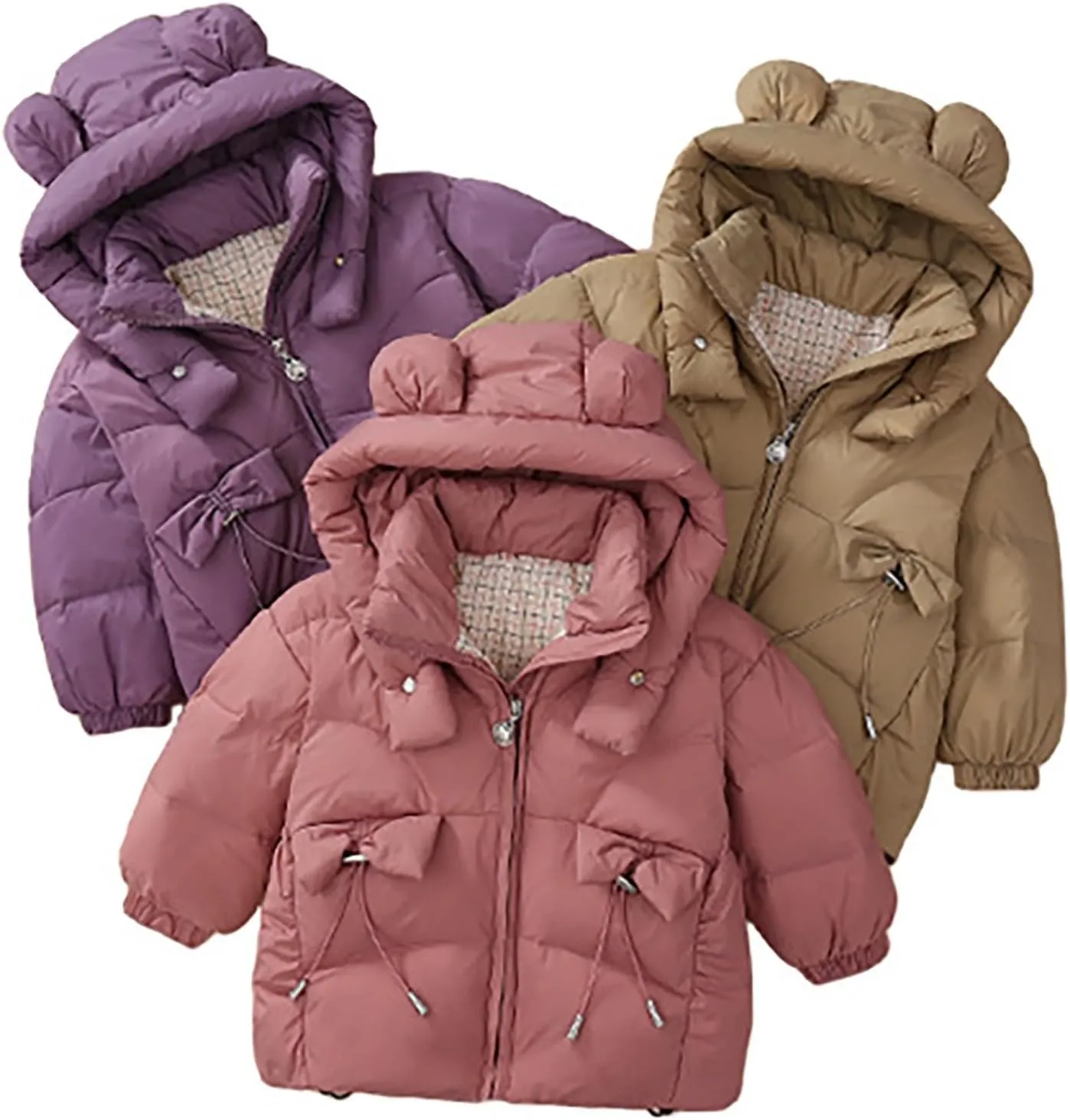 Lightweight Boys Winter Jacket Warm Thick Solid Cotton Long Sleeve Padded Jacket Coat Clothes