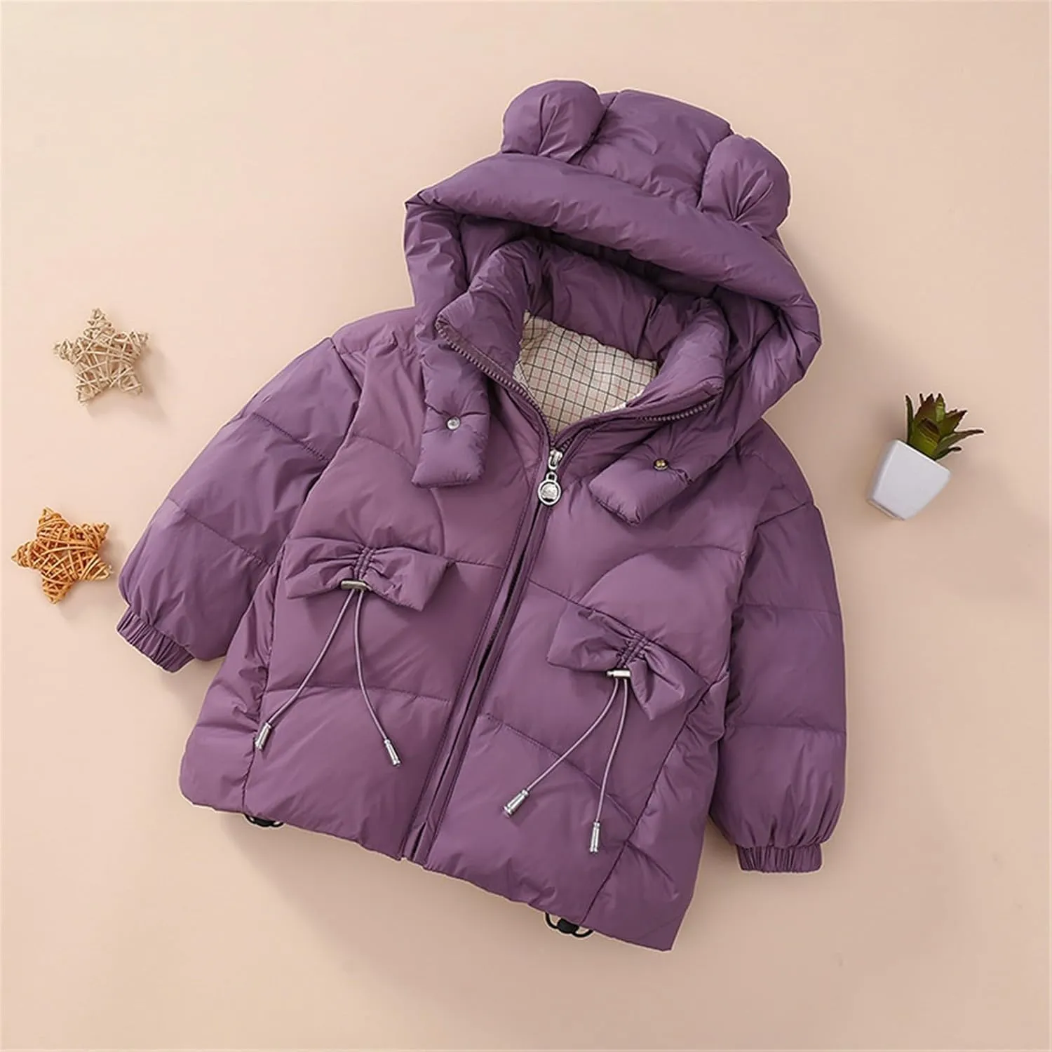 Lightweight Boys Winter Jacket Warm Thick Solid Cotton Long Sleeve Padded Jacket Coat Clothes