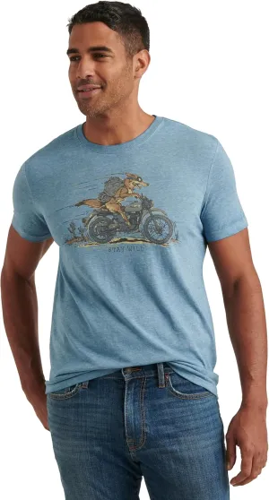 Lucky Brand Men's Short Sleeve Crew Neck Coyote Rider Tee