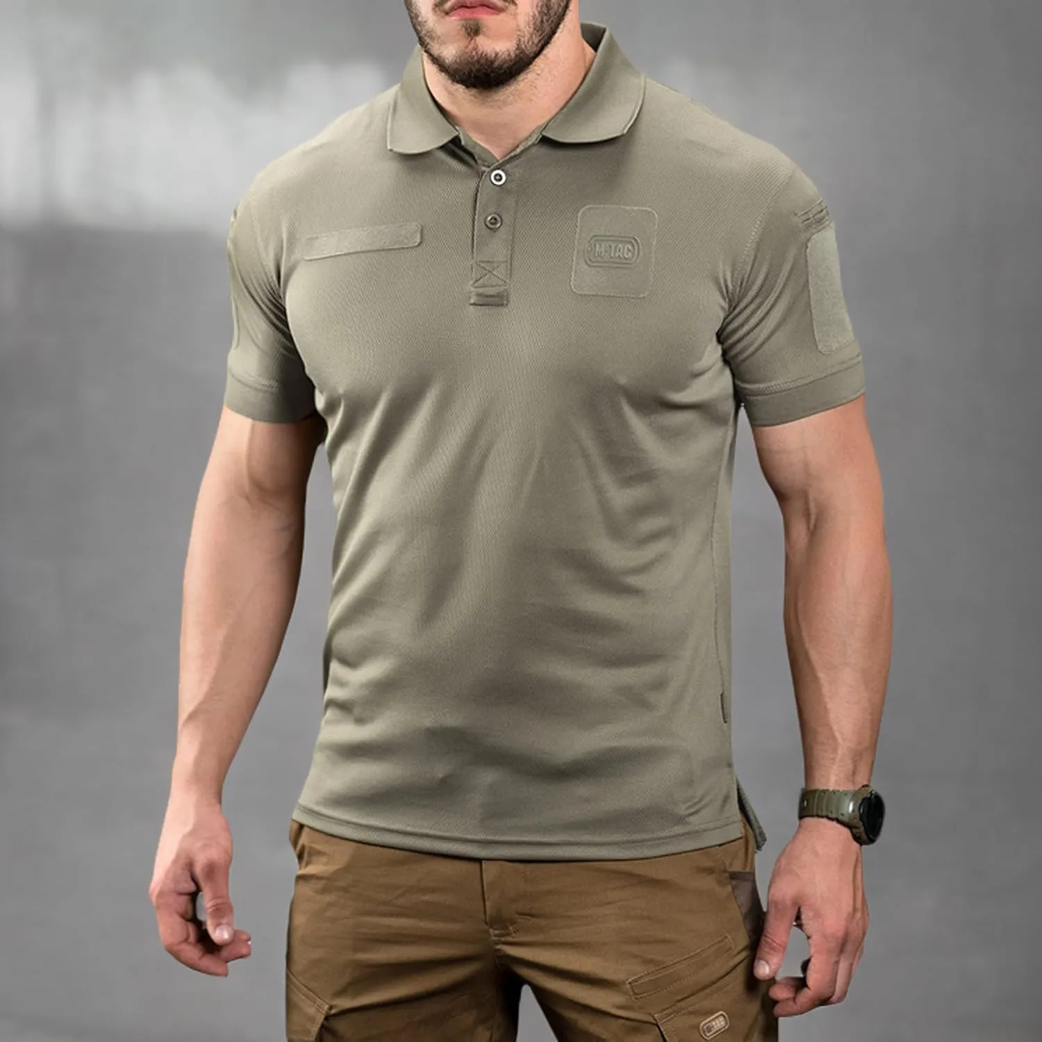 M-Tac Tactical Breathable Polo Shirt - Military Quick Dry Coolmax Short Sleeve T-Shirt for Men