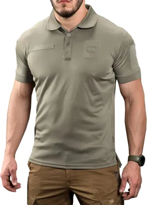 M-Tac Tactical Breathable Polo Shirt - Military Quick Dry Coolmax Short Sleeve T-Shirt for Men