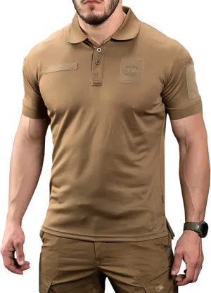 M-Tac Tactical Breathable Polo Shirt - Military Quick Dry Coolmax Short Sleeve T-Shirt for Men