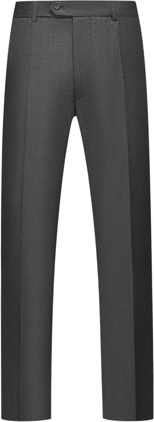 MAGE MALE Men's Classic Fit Dress Pants Flat Front Straight Formal Pants Wrinkle Free Expandable Waist Suit Pants