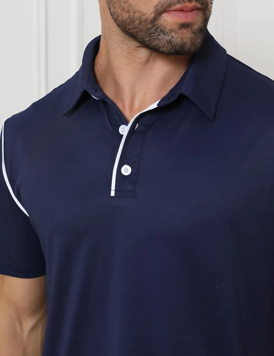 M&F EVENMINE Mens Polo Shirt Quick Dry Performance Short Sleeve Shirts Golf Shirt for Men