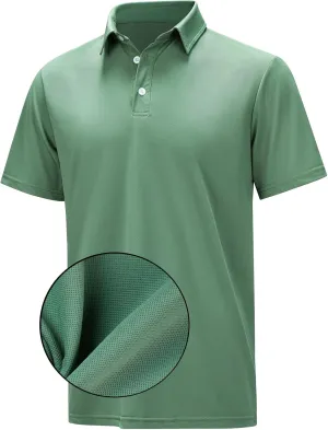 M&F EVENMINE Mens Polo Shirt Quick Dry Performance Short Sleeve Shirts Golf Shirt for Men