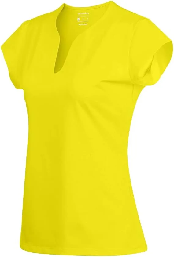 Meja Women Tennis Shirt Short Sleeve,V Neck Golf T Shirt Quick Dry Running Shirts Activewear