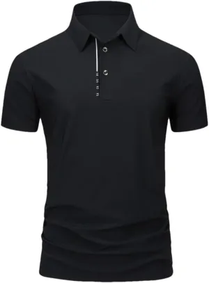 Men Golf T-Shirt Summer Sports Golf Apparel Short Sleeve Shirt Quick Dry Breathable Polo Shirts