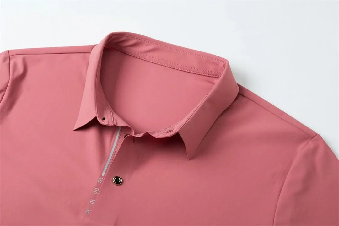Men Golf T-Shirt Summer Sports Golf Apparel Short Sleeve Shirt Quick Dry Breathable Polo Shirts