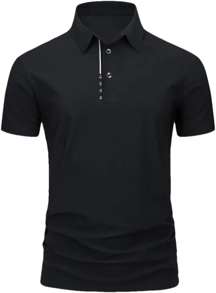 Men Golf T-Shirt Summer Sports Golf Apparel Short Sleeve Shirt Quick Dry Breathable Polo Shirts